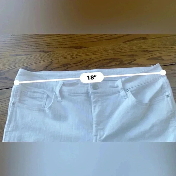 Crown & Ivy White Tie Leg Stretch Jeans Size 14 - Picture 5 of 9